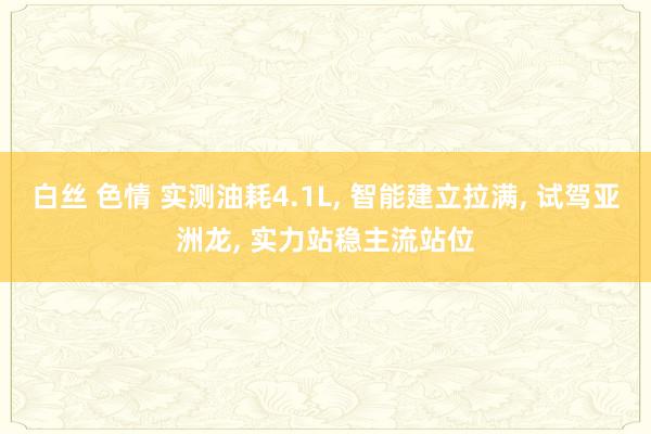 白丝 色情 实测油耗4.1L, 智能建立拉满, 试驾亚洲龙, 实力站稳主流站位